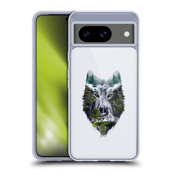 Riza Peker Animal Abstract Wolf Nature Soft Gel Case for Google Pixel 8