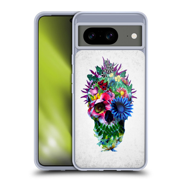 Riza Peker Skulls 5 Floral Soft Gel Case for Google Pixel 8