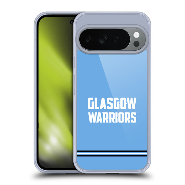 Glasgow Warriors Logo Text Type Blue Soft Gel Case for Google Pixel 10