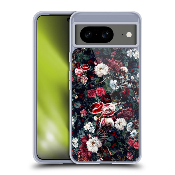 Riza Peker Skulls 9 Skeletal Bloom Soft Gel Case for Google Pixel 8