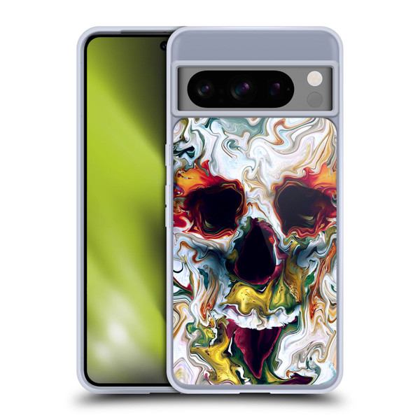 Riza Peker Skulls 9 Skull Abstract Soft Gel Case for Google Pixel 8 Pro