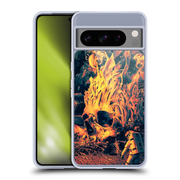Riza Peker Skulls 9 Space Skull Soft Gel Case for Google Pixel 8 Pro