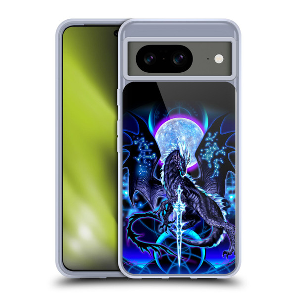Ruth Thompson Art Dragon, Sword & Constellations Soft Gel Case for Google Pixel 8