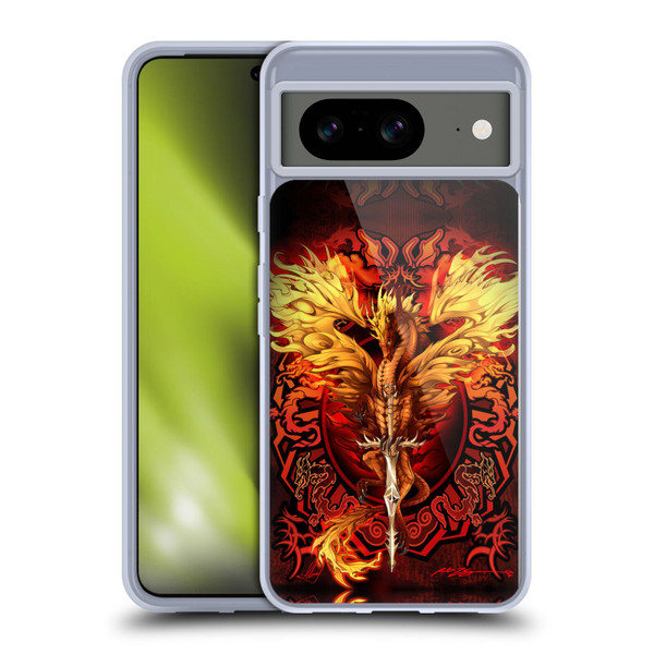 Ruth Thompson Dragons Flameblade Soft Gel Case for Google Pixel 8