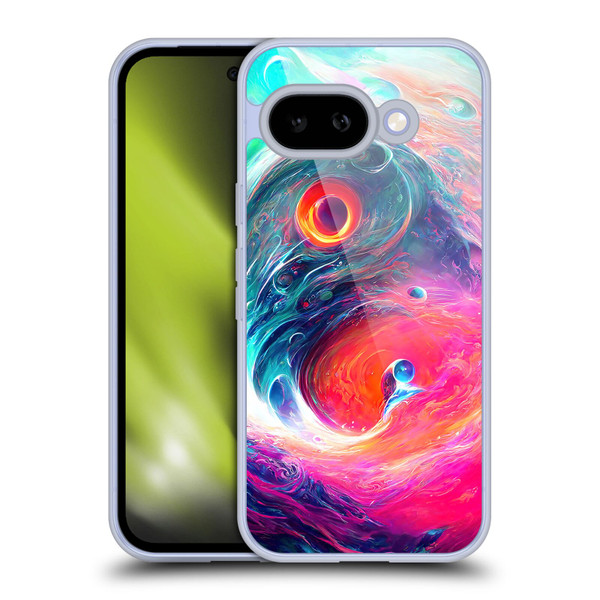 Wumples Cosmic Arts Blue And Pink Yin Yang Vortex Soft Gel Case for Google Pixel 9A