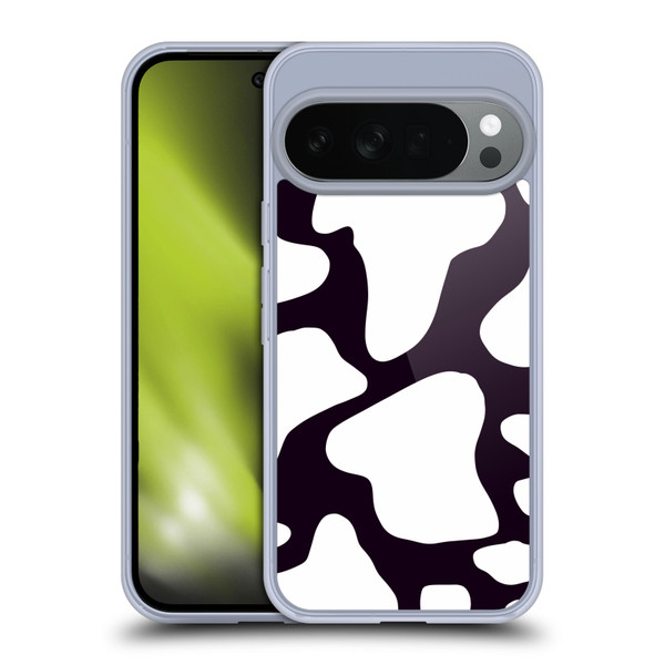 Grace Illustration Cow Prints Black And White Soft Gel Case for Google Pixel 10