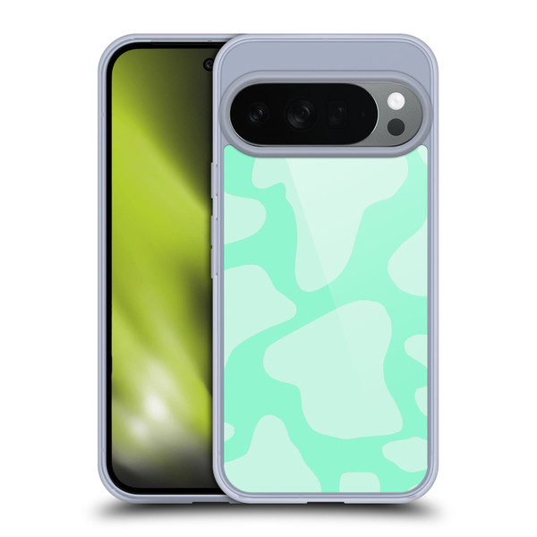 Grace Illustration Cow Prints Mint Green Soft Gel Case for Google Pixel 10