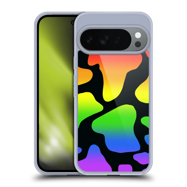 Grace Illustration Cow Prints Rainbow Soft Gel Case for Google Pixel 10