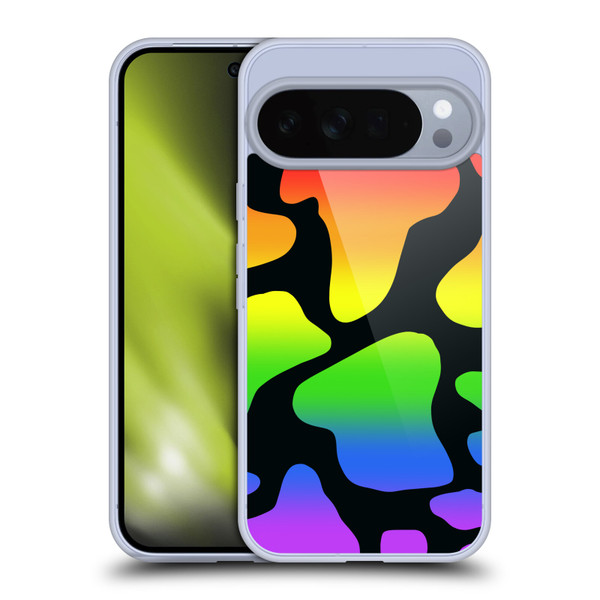 Grace Illustration Cow Prints Rainbow Soft Gel Case for Google Pixel 10 Pro XL