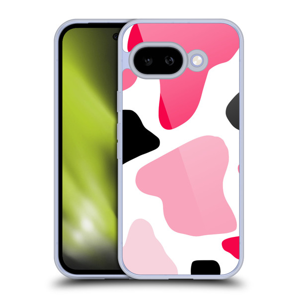 Grace Illustration Cow Prints Pink Soft Gel Case for Google Pixel 9A