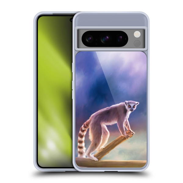 Simone Gatterwe Assorted Designs Ring-Tailed Lemur Soft Gel Case for Google Pixel 8 Pro