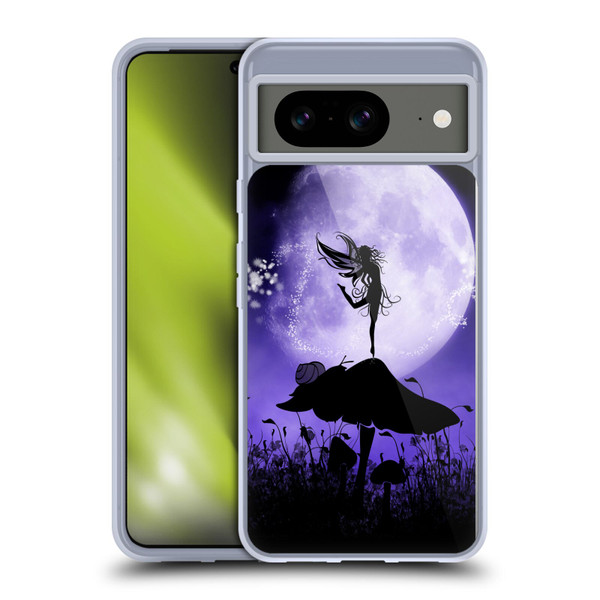 Simone Gatterwe Angels And Fairies Purple Silhouette Soft Gel Case for Google Pixel 8
