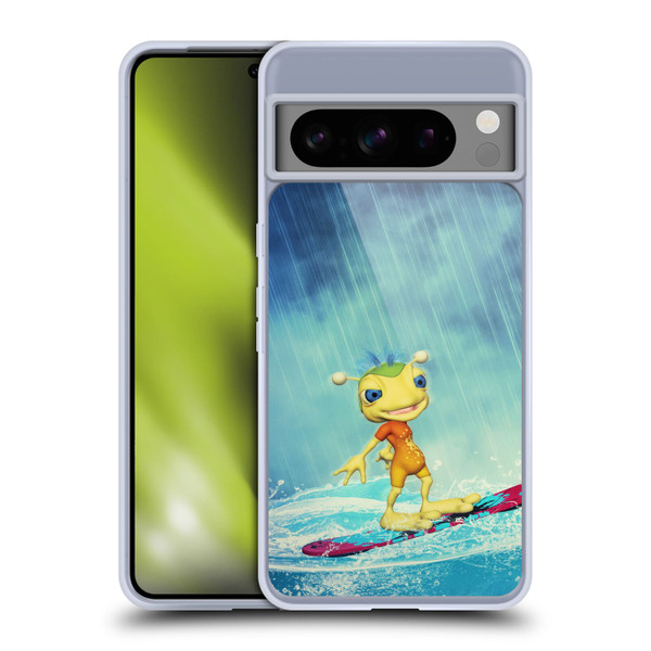Simone Gatterwe Angels And Fairies Surfing Alien Soft Gel Case for Google Pixel 8 Pro