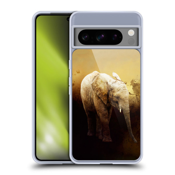 Simone Gatterwe Animals Elephant Calf Soft Gel Case for Google Pixel 8 Pro