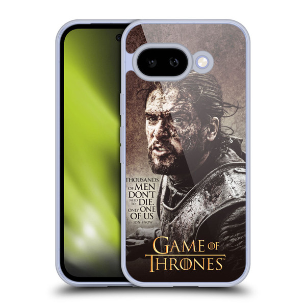 HBO Game of Thrones Character Quotes Jon Snow Soft Gel Case for Google Pixel 9A