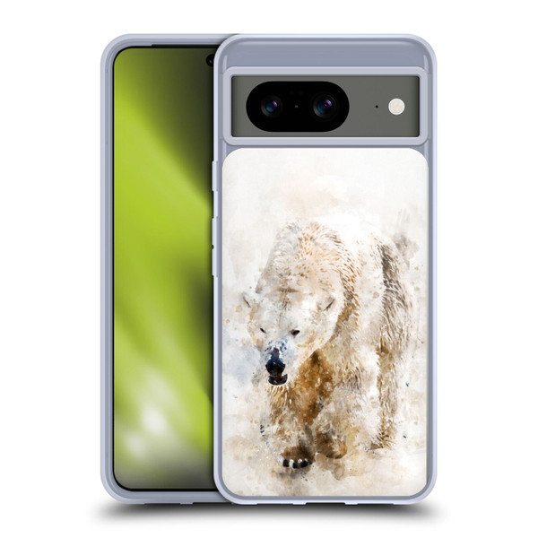 Simone Gatterwe Animals 2 Abstract Polar Bear Soft Gel Case for Google Pixel 8
