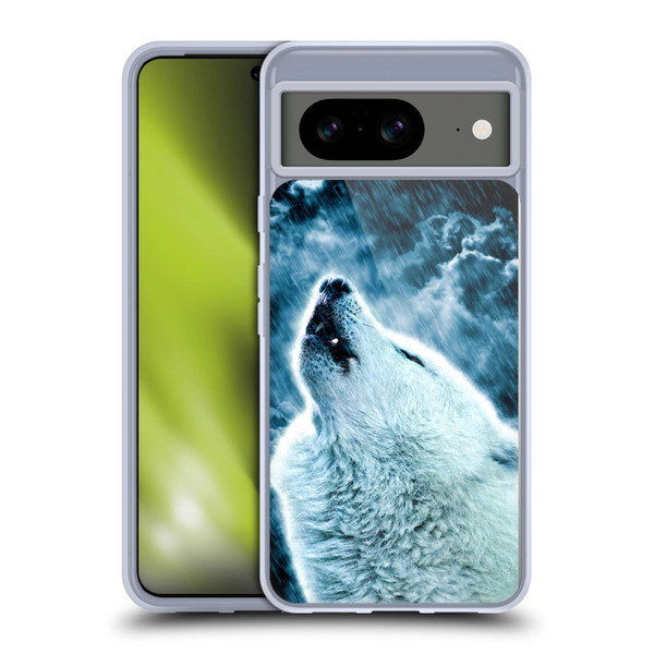 Simone Gatterwe Animals 2 Howling Wolf Soft Gel Case for Google Pixel 8