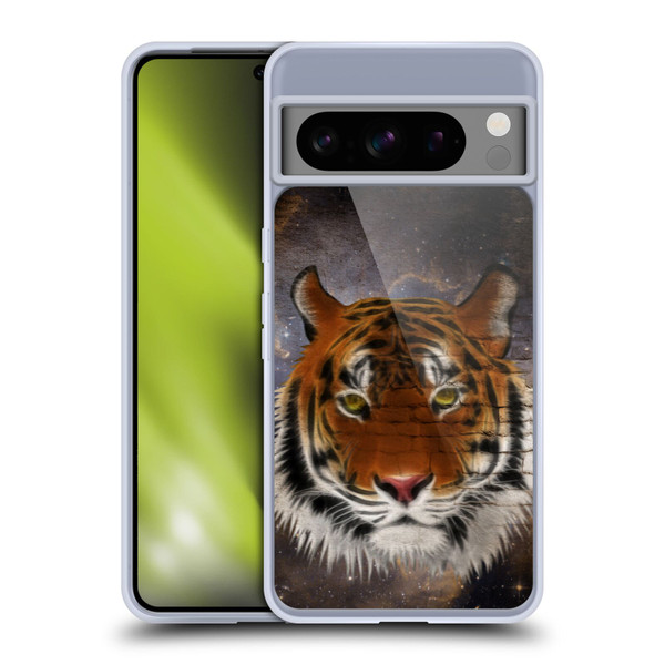 Simone Gatterwe Animals 2 Abstract Tiger Soft Gel Case for Google Pixel 8 Pro