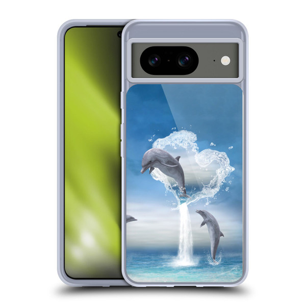 Simone Gatterwe Dolphins Lovers Soft Gel Case for Google Pixel 8