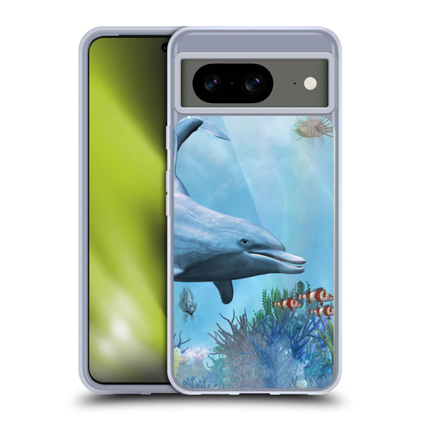 Simone Gatterwe Dolphins Seascape Soft Gel Case for Google Pixel 8