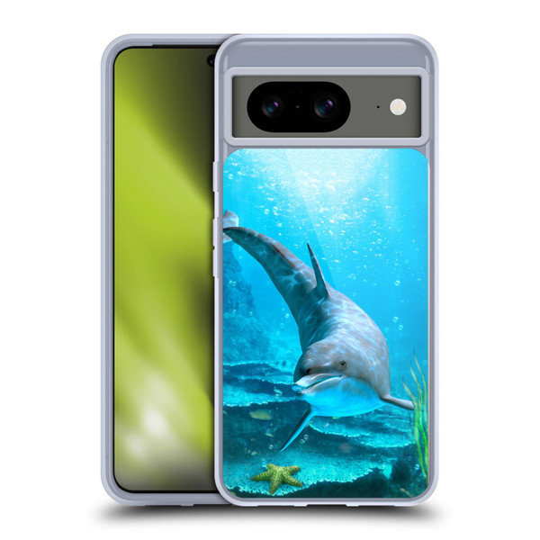 Simone Gatterwe Dolphins Seeking Starfish Soft Gel Case for Google Pixel 8