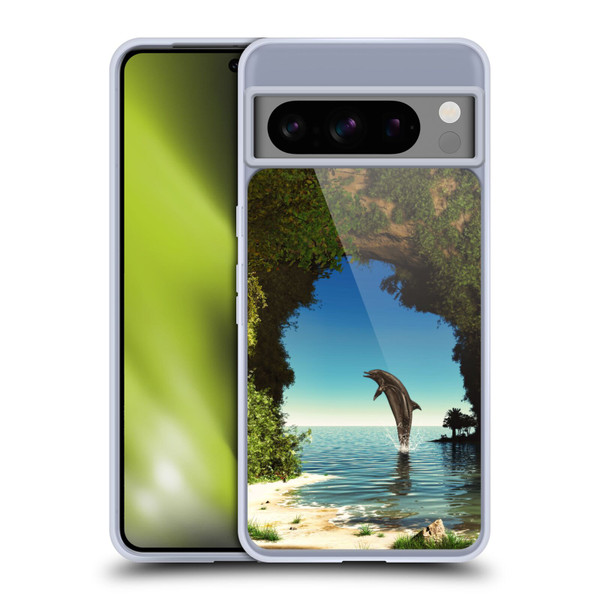 Simone Gatterwe Dolphins Hidden Cave Soft Gel Case for Google Pixel 8 Pro