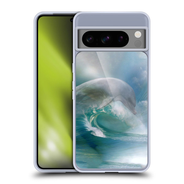 Simone Gatterwe Dolphins Ocean Waves Soft Gel Case for Google Pixel 8 Pro