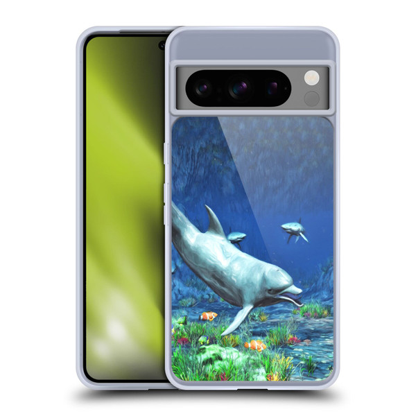 Simone Gatterwe Dolphins Underwater Soft Gel Case for Google Pixel 8 Pro