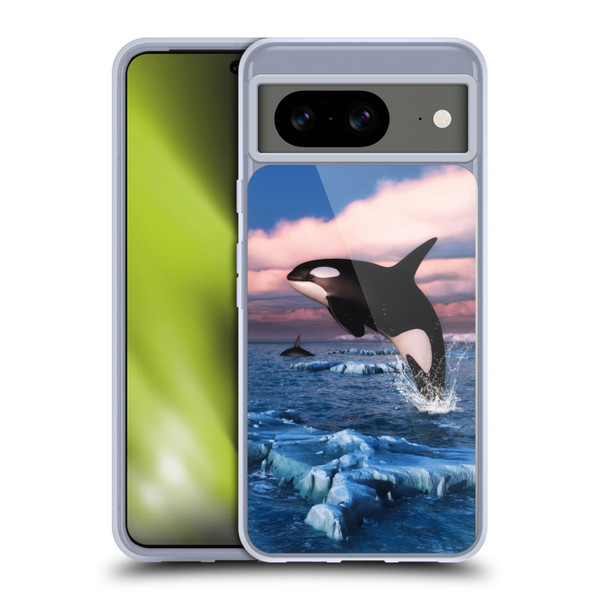 Simone Gatterwe Life In Sea Killer Whales Soft Gel Case for Google Pixel 8