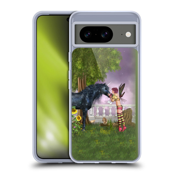 Simone Gatterwe Pegasus And Unicorns Last Black Unicorn Soft Gel Case for Google Pixel 8