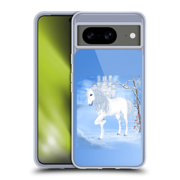 Simone Gatterwe Pegasus And Unicorns White Unicorn Soft Gel Case for Google Pixel 8