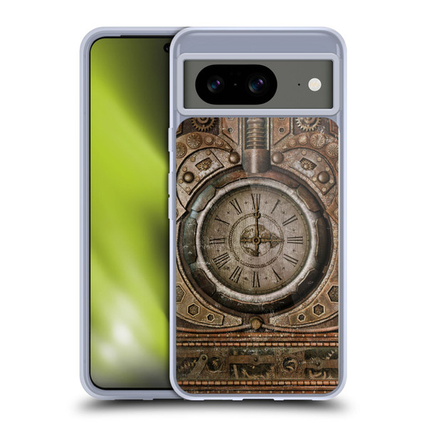 Simone Gatterwe Steampunk Grunge Clock Soft Gel Case for Google Pixel 8