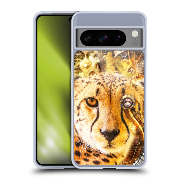 Simone Gatterwe Steampunk Cheetah Soft Gel Case for Google Pixel 8 Pro