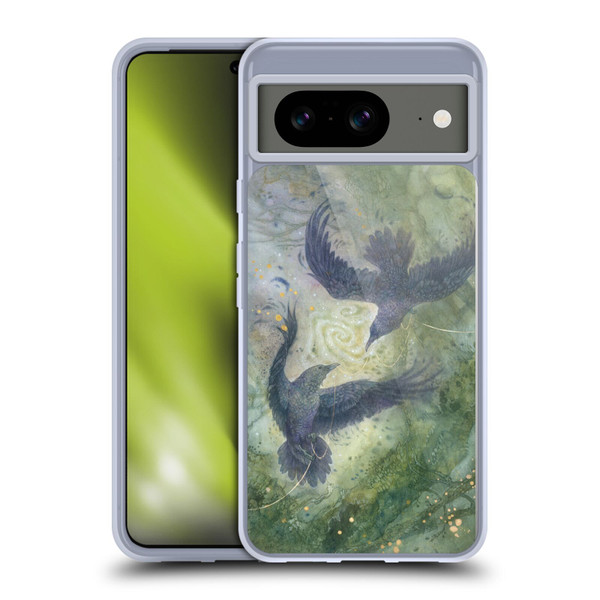 Stephanie Law Graphics Huginn And Muninn Soft Gel Case for Google Pixel 8