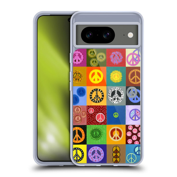 Suzan Lind Colours & Patterns Peace Quilt Soft Gel Case for Google Pixel 8