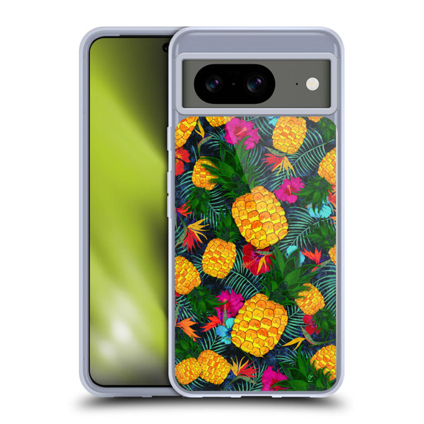 Suzan Lind Colours & Patterns Tropical Pineapple Soft Gel Case for Google Pixel 8