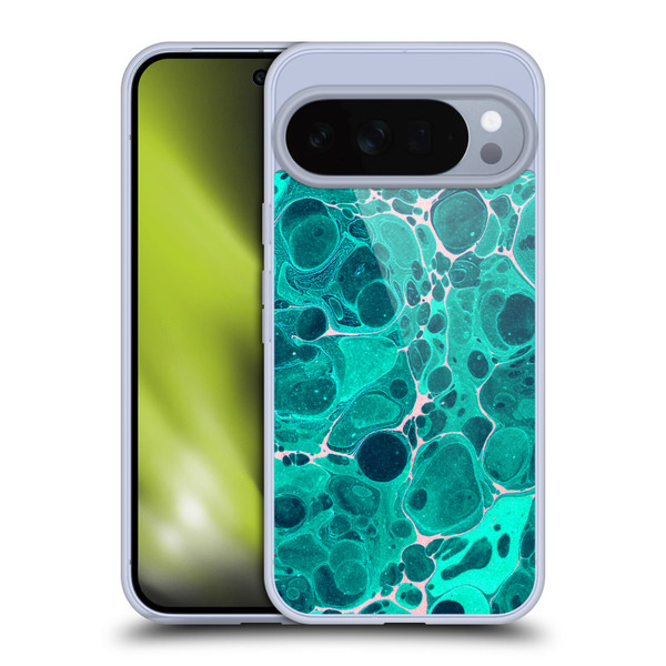 Haroulita Marble Teal Bubbles Soft Gel Case for Google Pixel 10 Pro XL