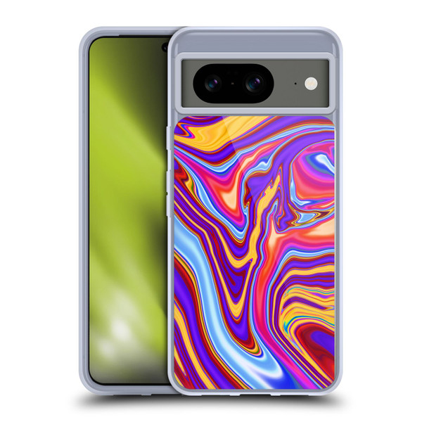 Suzan Lind Marble Purple Yellow Red Soft Gel Case for Google Pixel 8