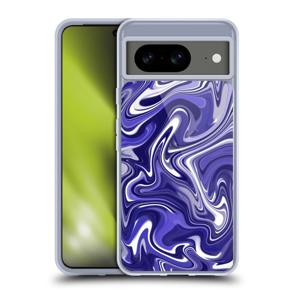 Suzan Lind Marble 2 Dark Violet Soft Gel Case for Google Pixel 8