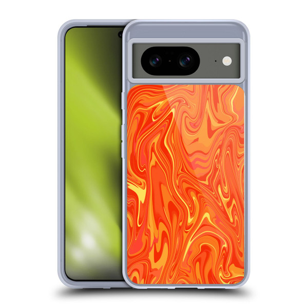 Suzan Lind Marble 2 Orange Soft Gel Case for Google Pixel 8