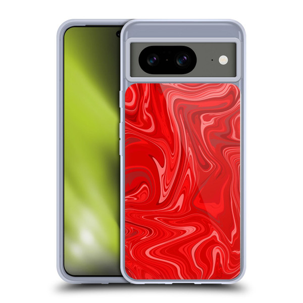 Suzan Lind Marble 2 Red Soft Gel Case for Google Pixel 8