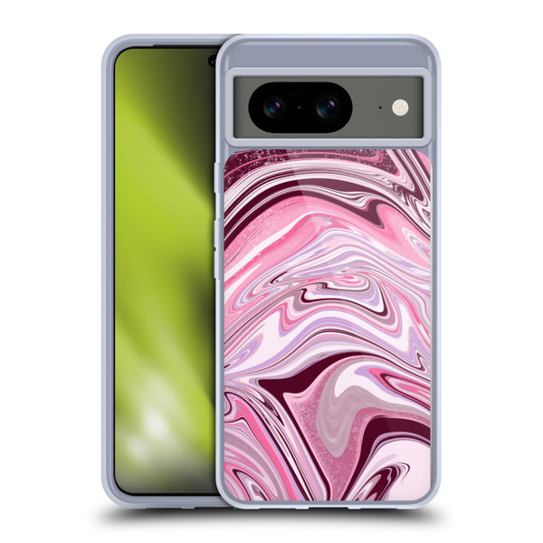 Suzan Lind Marble Swirls Pink Mauve Soft Gel Case for Google Pixel 8