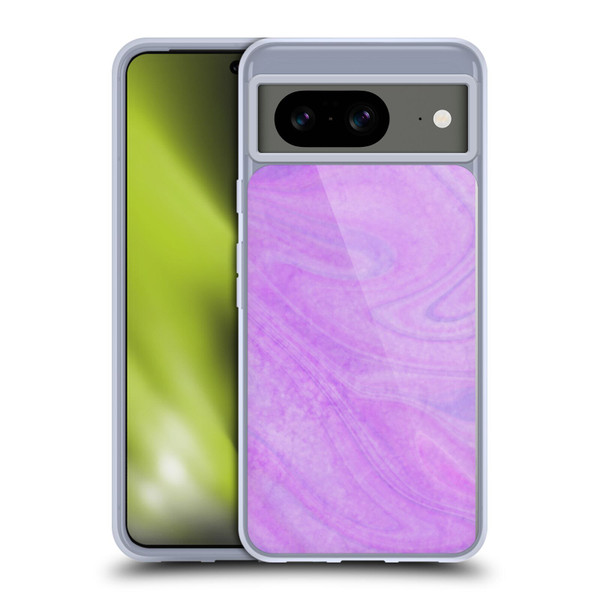 Suzan Lind Marble Swirls Purple Pink Soft Gel Case for Google Pixel 8