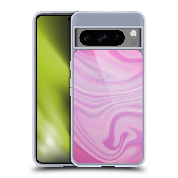 Suzan Lind Marble Swirls Pink Soft Gel Case for Google Pixel 8 Pro