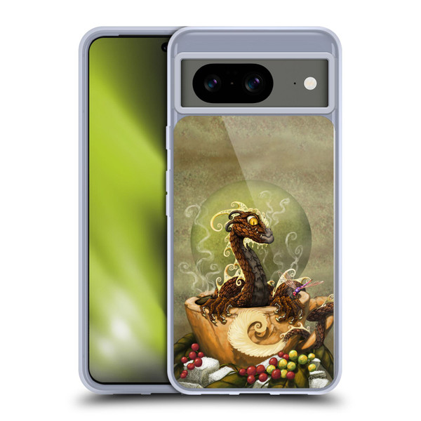 Stanley Morrison Art Brown Coffee Dragon Dragonfly Soft Gel Case for Google Pixel 8