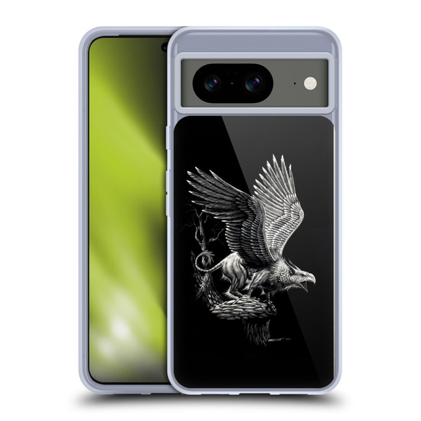 Stanley Morrison Black And White Griffon Soft Gel Case for Google Pixel 8