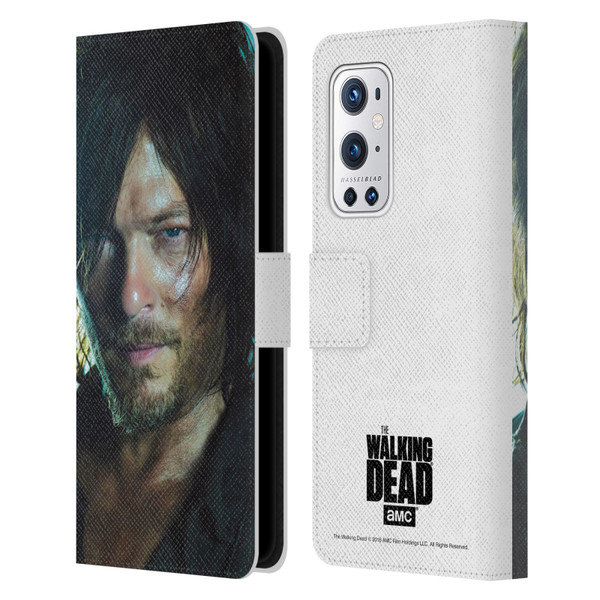 AMC The Walking Dead Characters Daryl Leather Book Wallet Case Cover For OnePlus 9 Pro