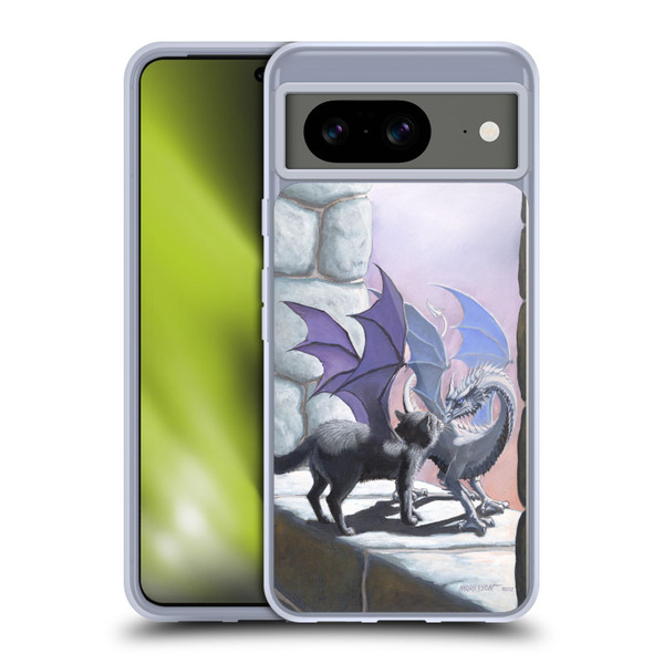 Stanley Morrison Dragons 2 Black Winged Cat Soft Gel Case for Google Pixel 8