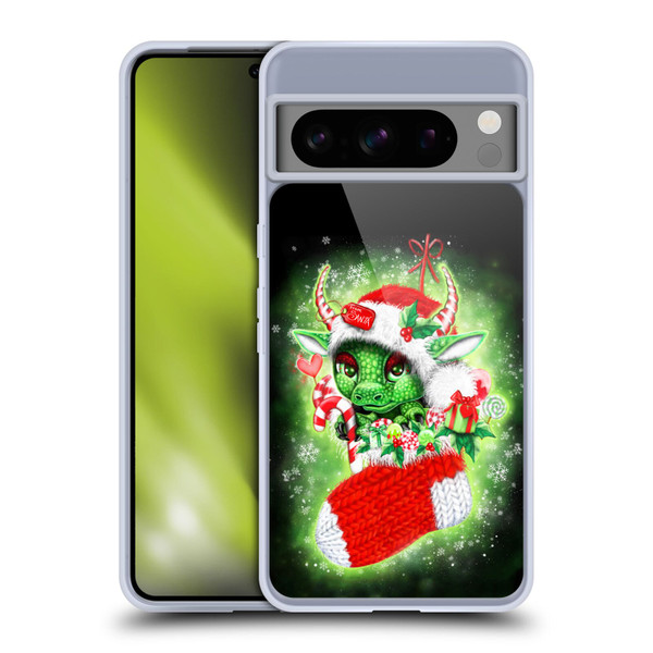 Sheena Pike Holiday Stocking Christmas Dragon Soft Gel Case for Google Pixel 8 Pro
