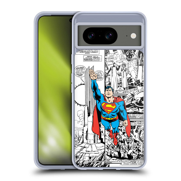 Superman DC Comics Comicbook Art Flight Soft Gel Case for Google Pixel 8